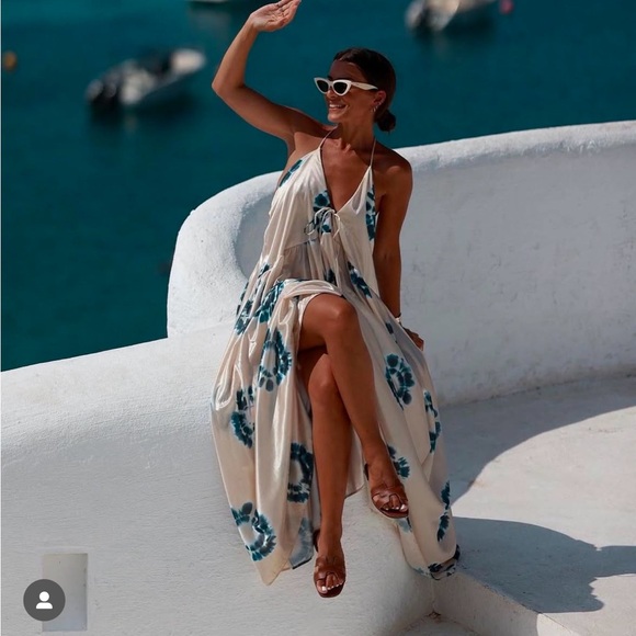 Zara dress maxi oversize fit boho blogger prints casual summer vacation wedding - Picture 5 of 15
